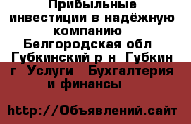 Прибыльные инвестиции в надёжную компанию - Белгородская обл., Губкинский р-н, Губкин г. Услуги » Бухгалтерия и финансы   